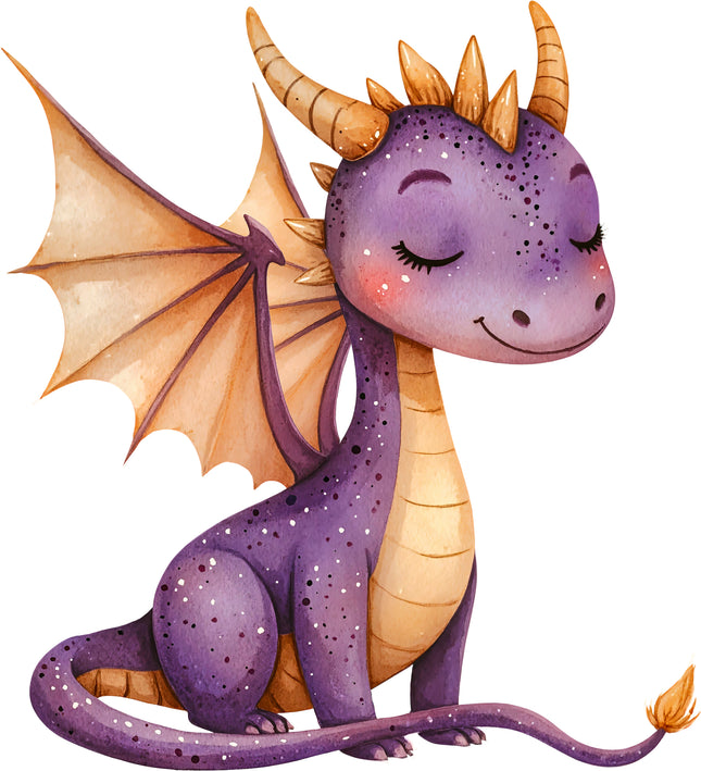 Baby Dragon 100% Cotton Fabric Panel Block AA925