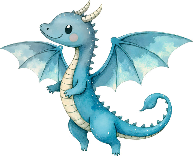 Baby Dragon 100% Cotton Fabric Panel Block Quilt Square AA929