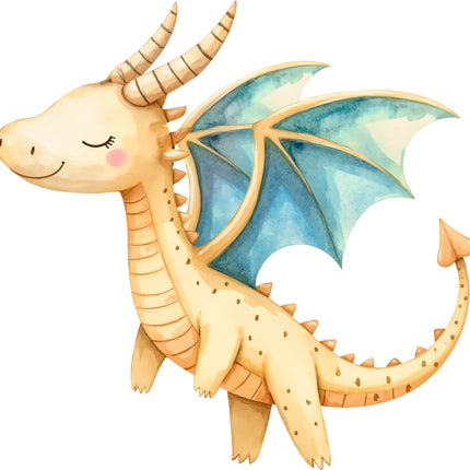 Baby Dragon 100% Cotton Fabric Panel Block Quilt Square AA930