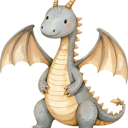 Baby Dragon 100% Cotton Fabric Panel Block AA931