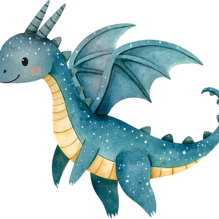 Baby Dragon 100% Cotton Fabric Panel Block Quilt Square AA934