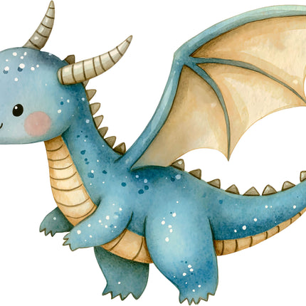 Baby Dragon 100% Cotton Fabric Panel Block Quilt Square AA938
