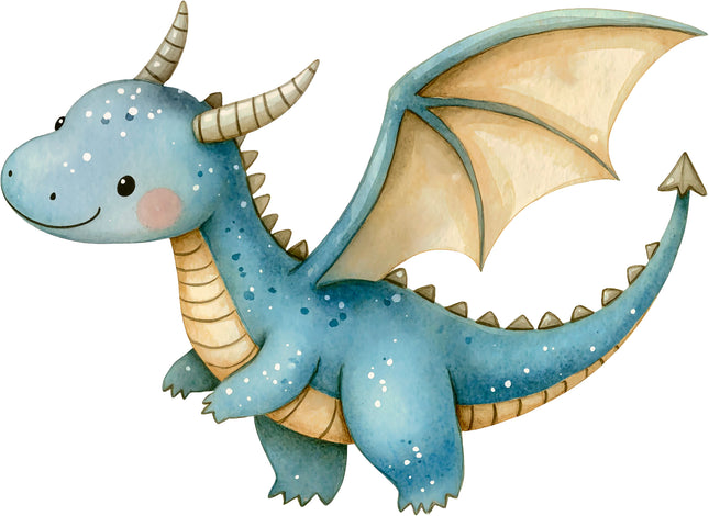 Baby Dragon 100% Cotton Fabric Panel Block Quilt Square AA938