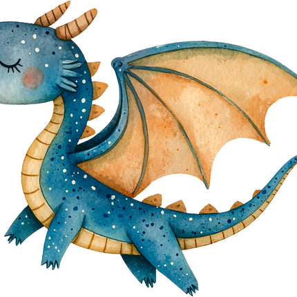 Baby Dragon 100% Cotton Fabric Panel Block AA939
