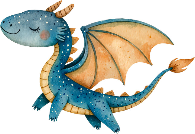 Baby Dragon 100% Cotton Fabric Panel Block AA939