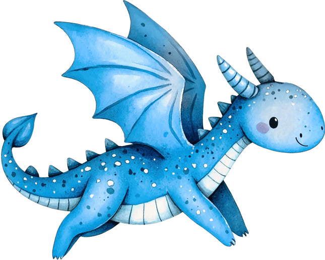blue dragon fabric panel