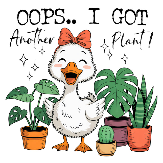 Oops I Got Another Plant 100% Cotton Fabric Panel Block AA944