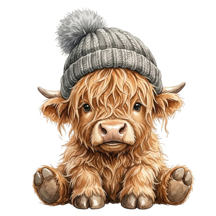 highland cow quilt square
