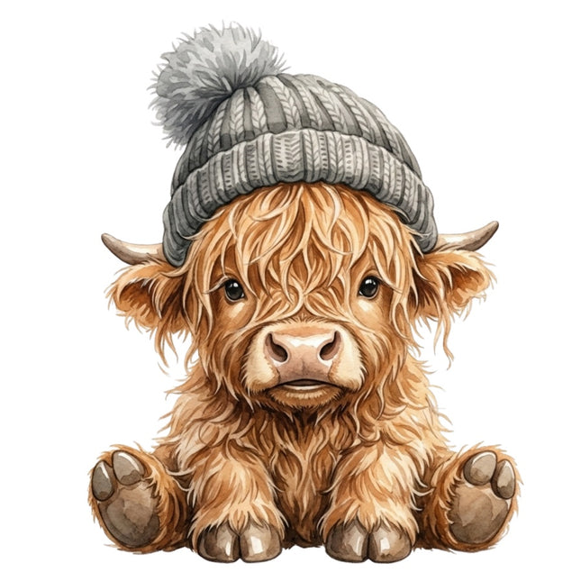highland cow quilt square