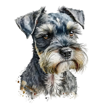 schnauzer dog quilt block