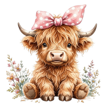 highland cow quilt square