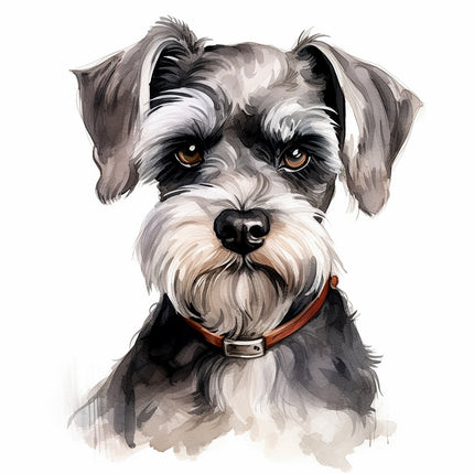 schnauzer dog quilt block