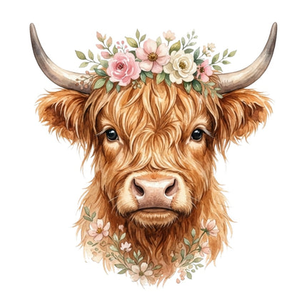 highland cow quilt square