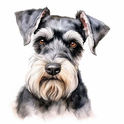 schnauzer dog quilt block
