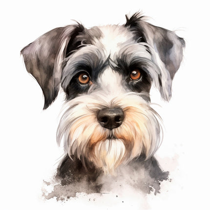 schnauzer dog quilt block