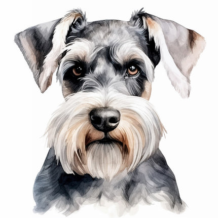 schnauzer dog quilt block
