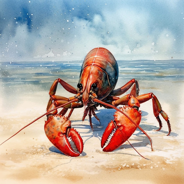 Crawfish 100% Cotton Fabric Panel Block Quilt Square FLIP-AAB1164