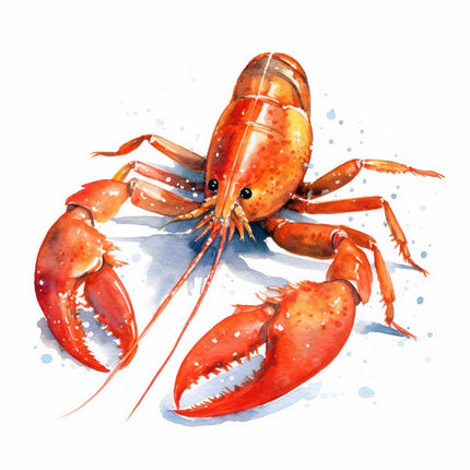 Crawfish 100% Cotton Fabric Panel Block Quilt Square FLIP-AAB1171