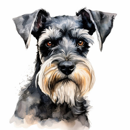 schnauzer dog quilt block