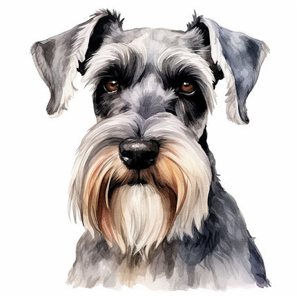 schnauzer dog quilt square