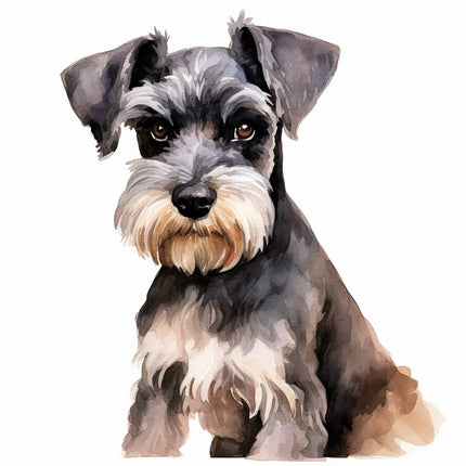 schnauzer dog quilt square