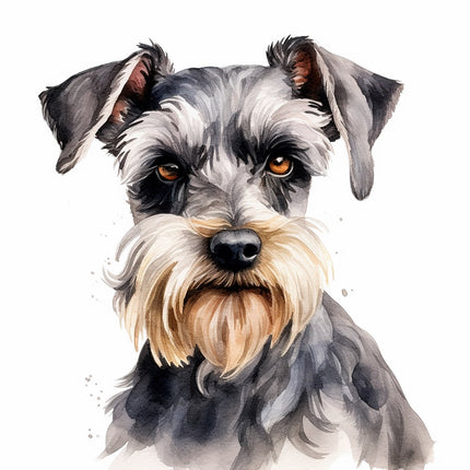 schnauzer dog quilt square