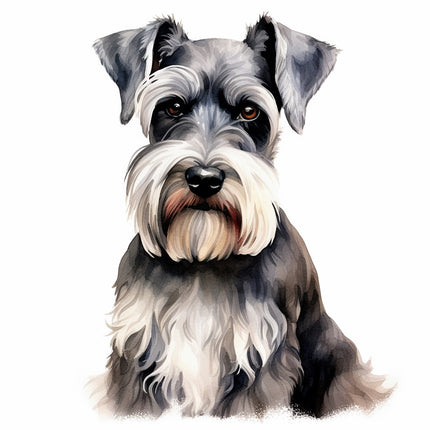 schnauzer dog quilt square