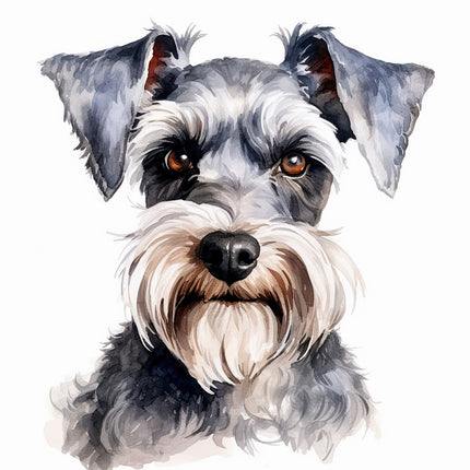 schnauzer dog quilt square
