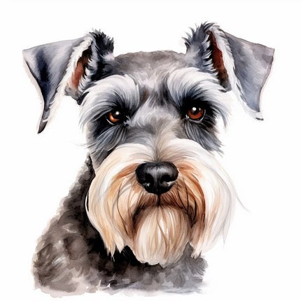 schnauzer dog quilt square