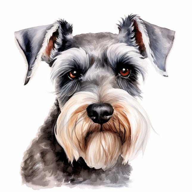 schnauzer dog quilt square