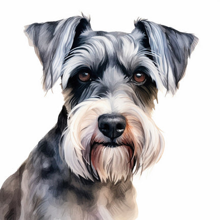 schnauzer dog quilt square
