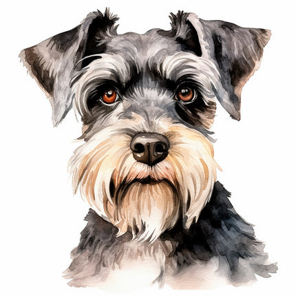schnauzer dog fabric panel 