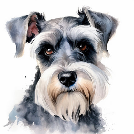 schnauzer dog fabric panel 