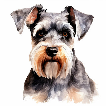 miniature schnauzer dog fabric panel 