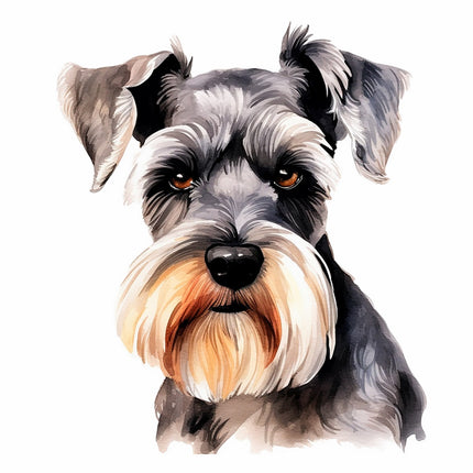 miniature schnauzer dog fabric panel 