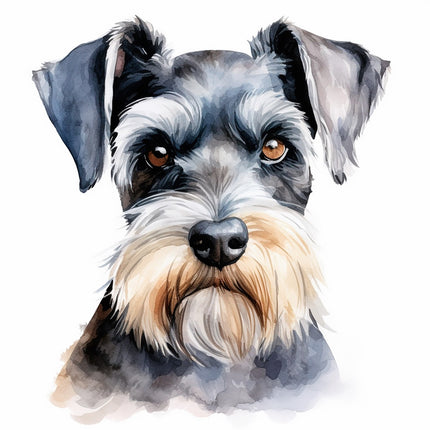 miniature schnauzer dog fabric panel 