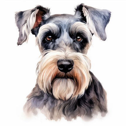 miniature schnauzer dog fabric panel 