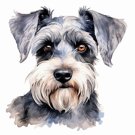 miniature schnauzer dog fabric panel 