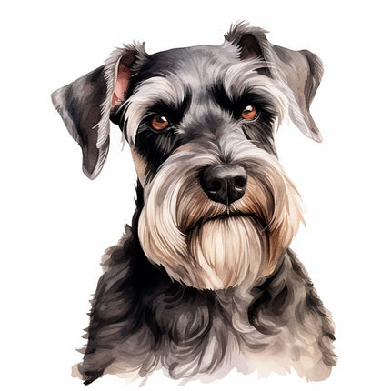 miniature schnauzer dog fabric panel 