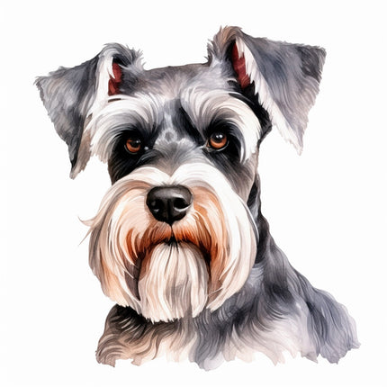 miniature schnauzer dog fabric panel 