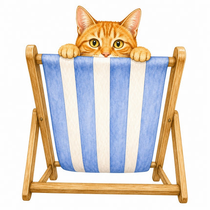 orange cat fabric panel