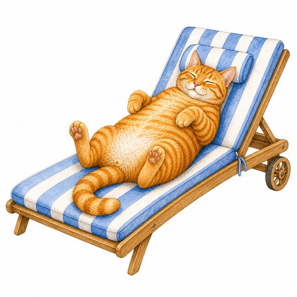 orange cat fabric panel