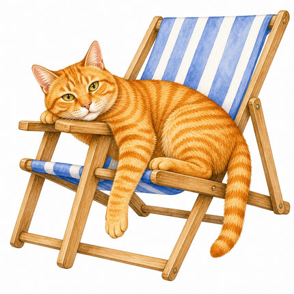 orange cat fabric panel