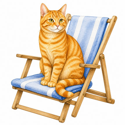 orange cat fabric panel