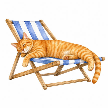 orange cat fabric panel