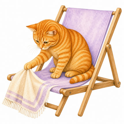 orange cat quilt square