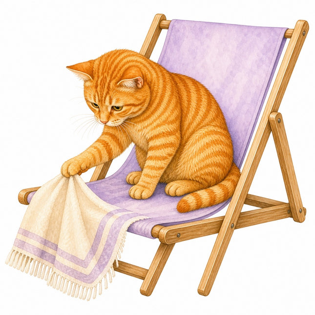 orange cat quilt square