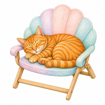 orange cat quilt square
