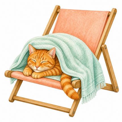 orange cat quilt square