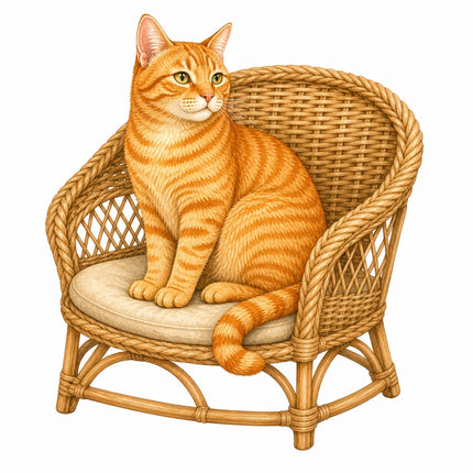 orange cat quilt square